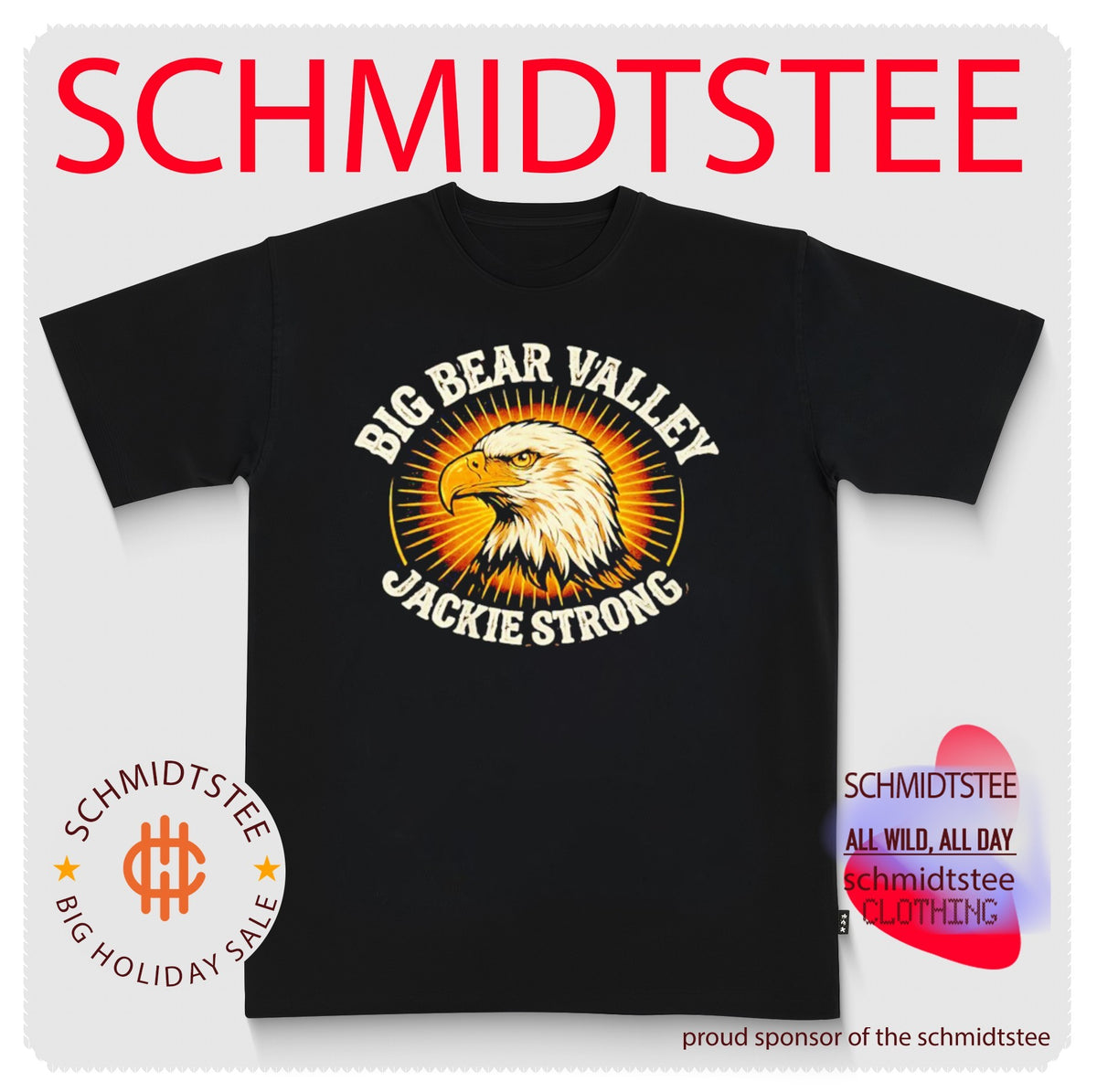 Big Bear Valley Bald Eagle Wildlife Graphic Shirt