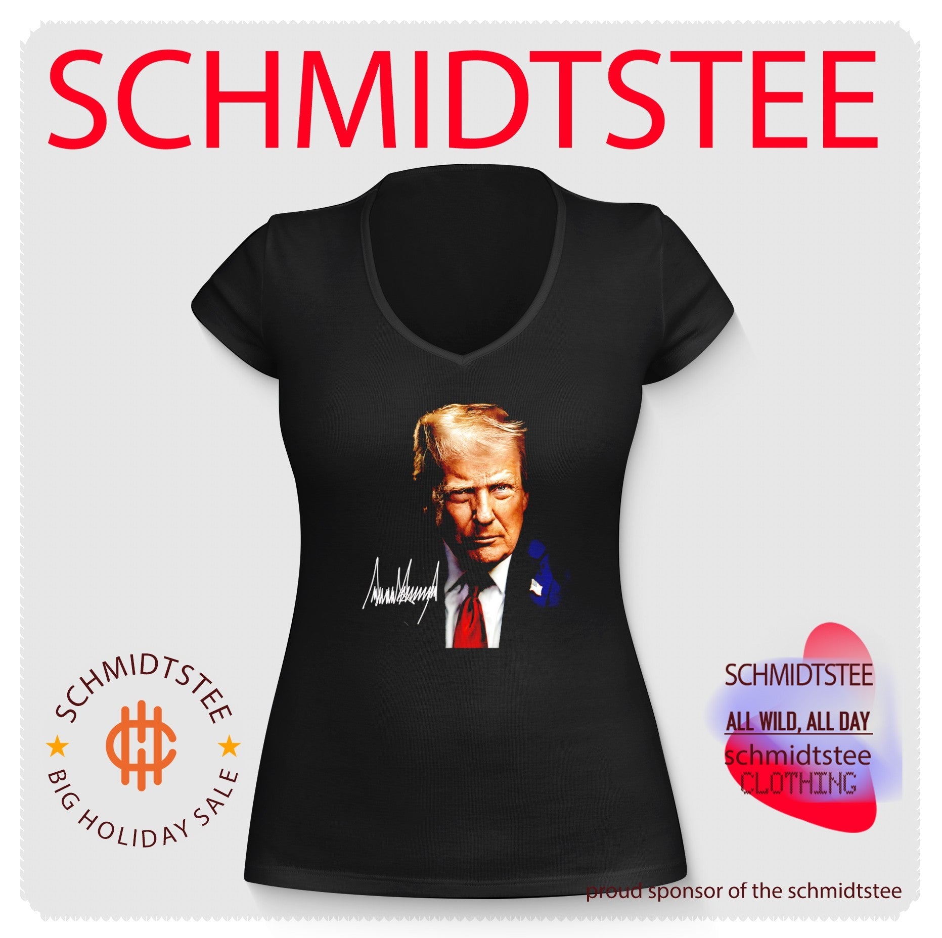 Big Trump Face signature shirt