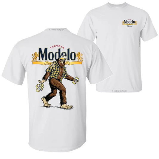 Bigfoot Modelo Especial T-shirt, Modelo Especial Shirt, 2 Sided Graphic Printed Unisex Classic Comfort Cotton T-Shirts for Men for Women Menswear Top