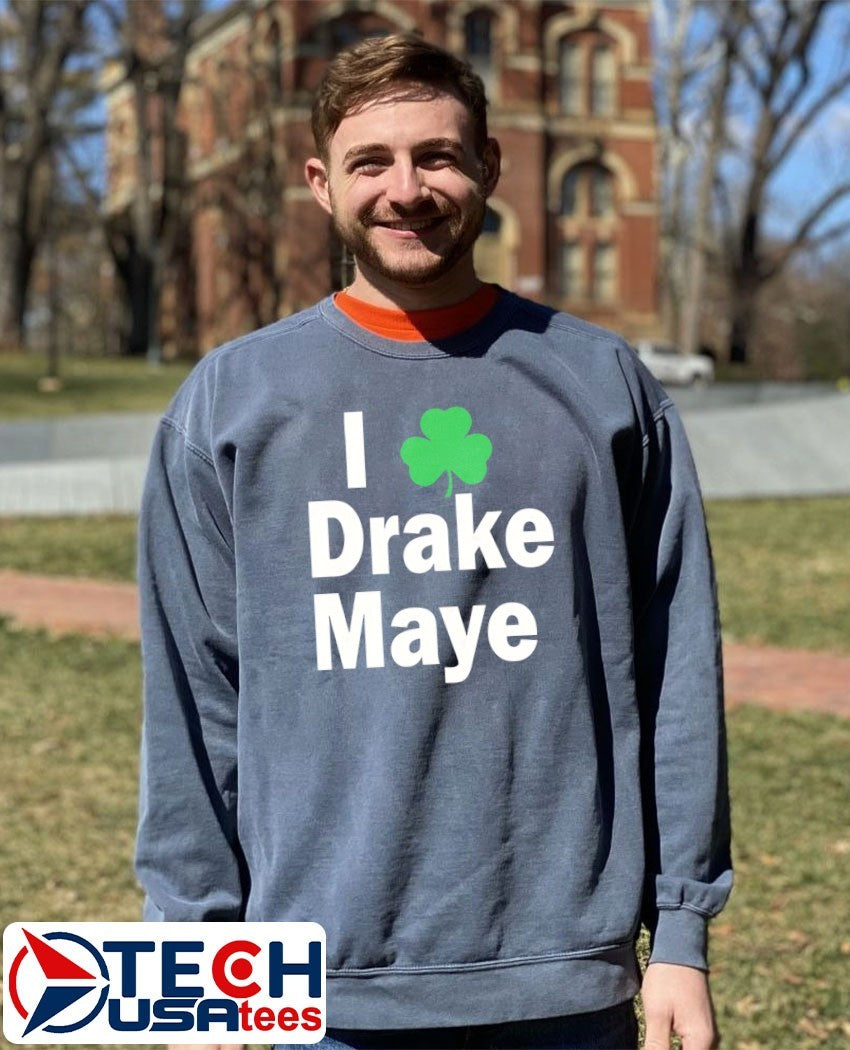 Bill Chisholm I love Drake Maye Patrick’s Day Irish Shamrock shirt