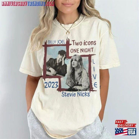 Billy Joel Stevie Nick Two Icons One Night Shirt 2023 T-Shirt