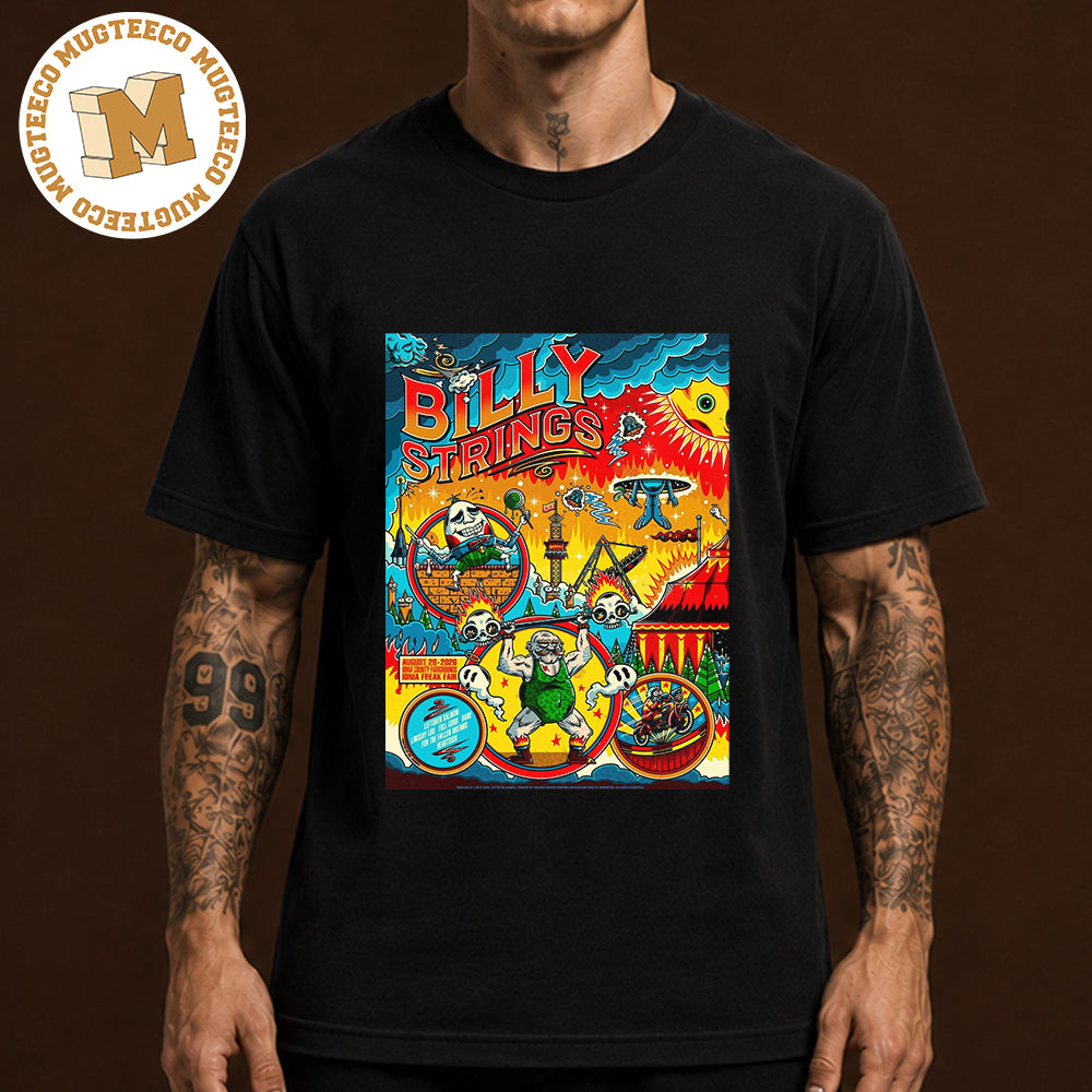 Billy Strings Ionia MI 2026 Event Poster At Ionia County Fairgrounds On August 28 2026 Unisex T Shirt