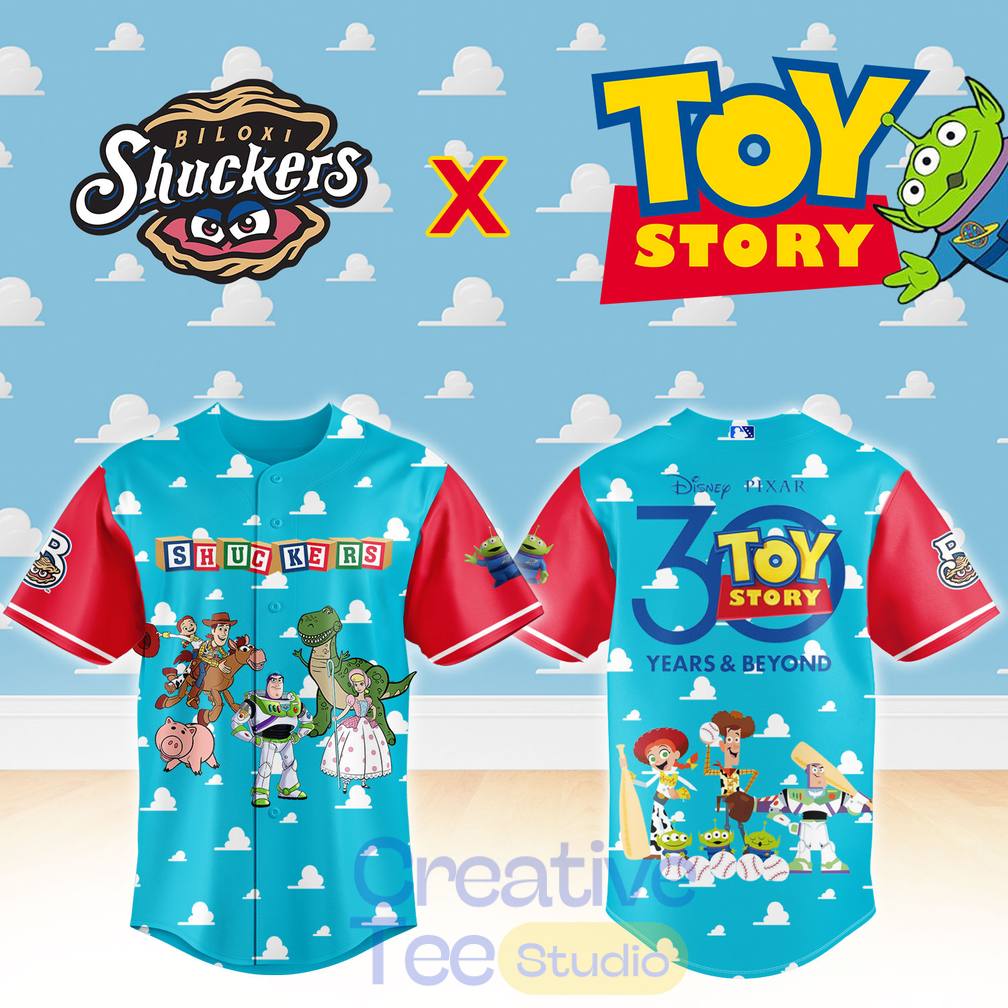 Biloxi Shuckers x Toy Story 30 Years & Beyond Baseball Jersey