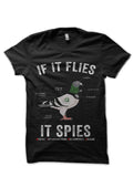 Birds Are Not Real Funny Drone If It Flies It Spies Conspiracy Theory Black T-Shirt Hoodie, Sweatshirt | CoreVibeTees.com