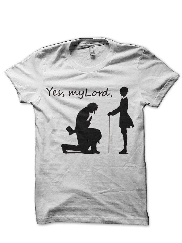 Black Butler â€“ Yes My Lord White T-Shirt Hoodie, Sweatshirt | CoreVibeTees.com