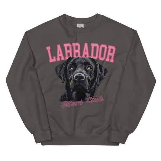 Black Labrador Dog Mom Club Sweatshirt - Unisex Apparel Relaxed Fit Printed in the USA Clothing Womenswear Casual and Comfortable