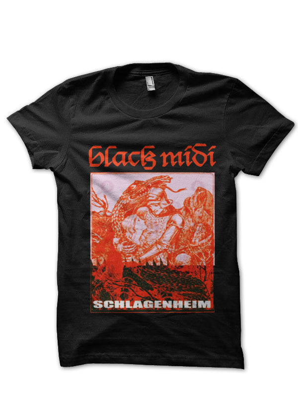Black Midi T-Shirt Hoodie, Sweatshirt | CoreVibeTees.com