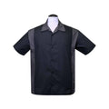 Black and Charcoal Bowling Shirt by Steady Clothing Hoodie, Sweatshirt | CoreVibeTees.com (Image 1)