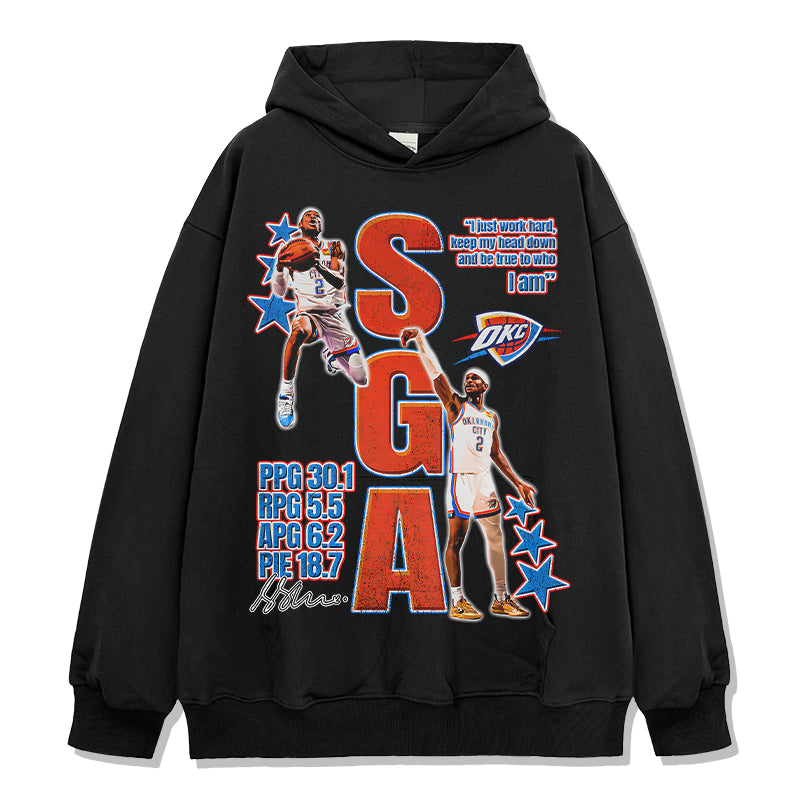 Shai Gilgeous-Alexander HOODIE NBA T-Shirts, Sweatshirt | CoreVibeTees.com (Image 1)