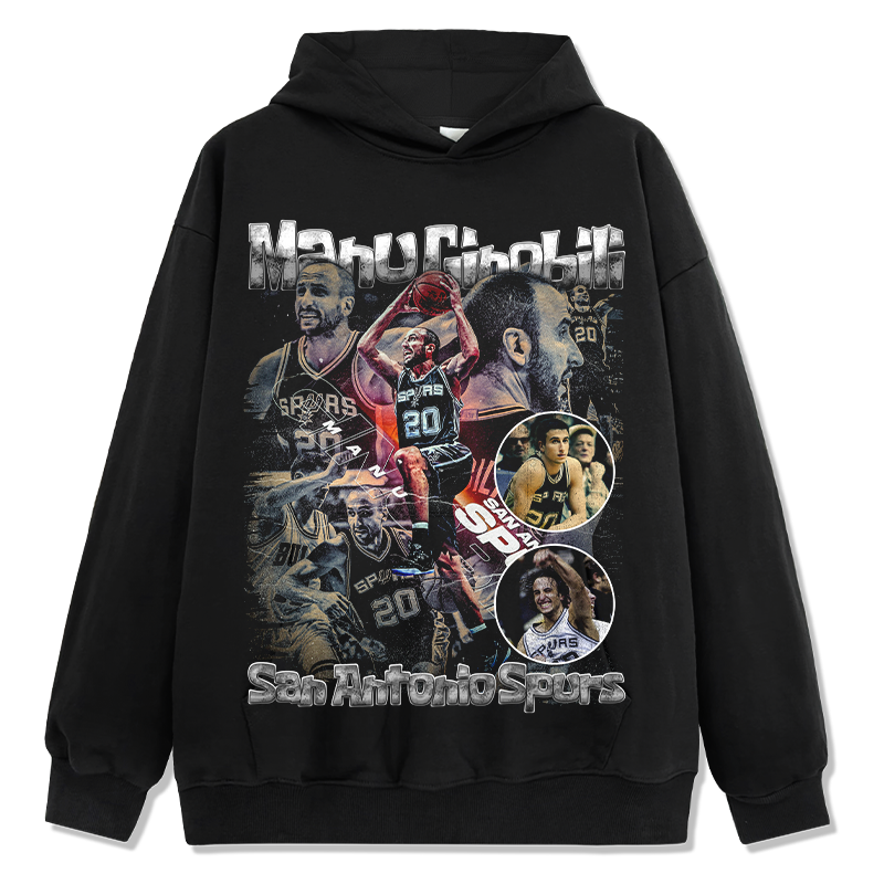 Manu Ginobili HOODIE NBA T-Shirts, Sweatshirt | CoreVibeTees.com (Image 1)