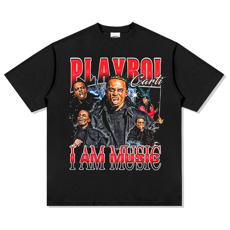 I AM MUSIC By Playboi Carti TEE Hoodie, Sweatshirt | CoreVibeTees.com (Image 1)