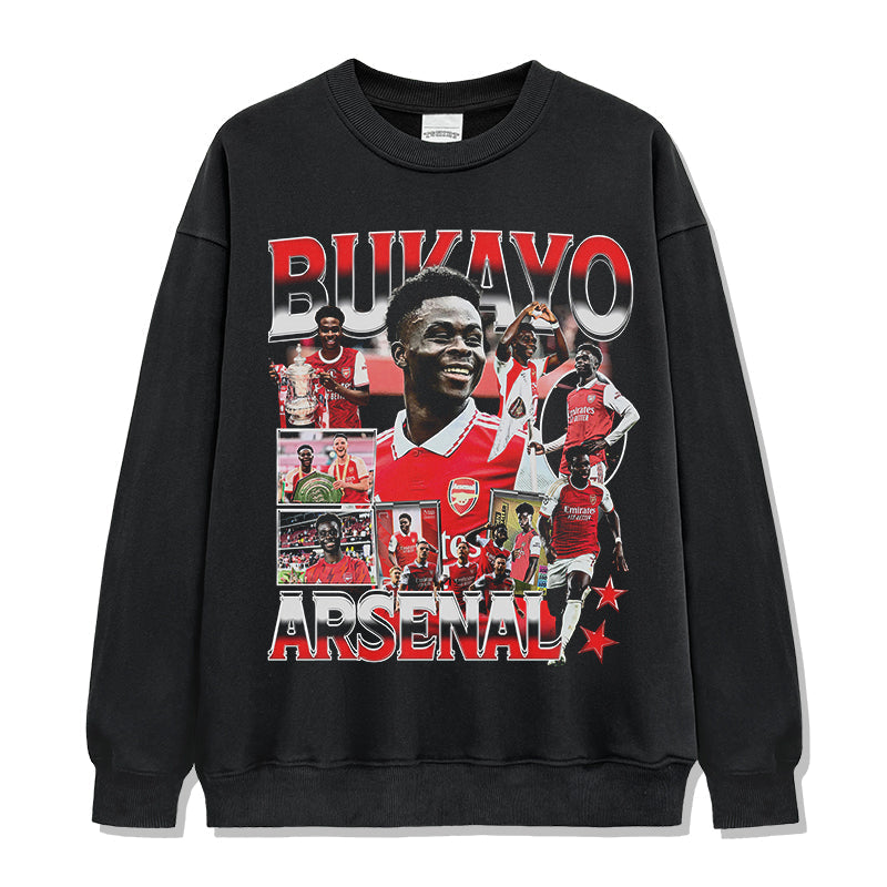 Arsenal By Bukayo Saka Sweatshirt T-Shirts, Hoodie | CoreVibeTees.com (Image 1)