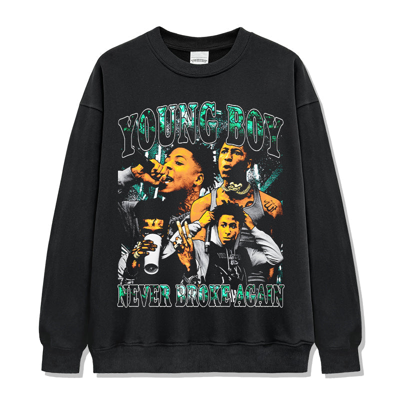 Never Broke Again By YoungBoy Sweatshirt T-Shirts, Hoodie | CoreVibeTees.com (Image 1)