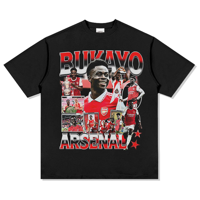 Arsenal By Bukayo Saka Tee Hoodie, Sweatshirt | CoreVibeTees.com (Image 1)