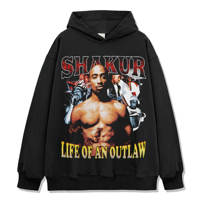 Life of an Outlaw By Tupac Shakur Hoodie T-Shirts, Sweatshirt | CoreVibeTees.com (Image 1)