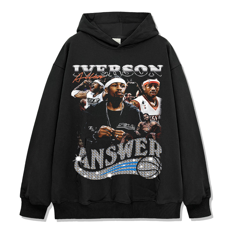 Allen Iverson HOODIE NBA Style001 T-Shirts, Sweatshirt | CoreVibeTees.com (Image 1)