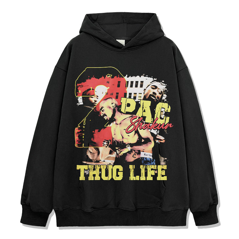 Thug Life By Tupac Shakur Hoodie Style001 T-Shirts, Sweatshirt | CoreVibeTees.com (Image 1)