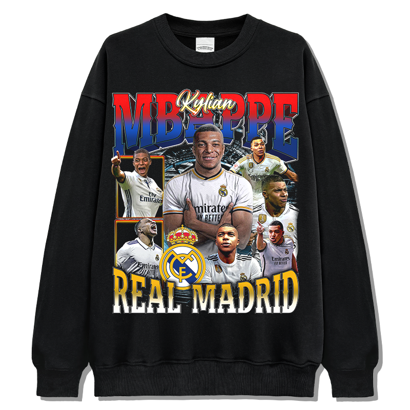 Kylian MbappÃ© "Real Madrid"Sweatshirt T-Shirts, Hoodie | CoreVibeTees.com (Image 1)