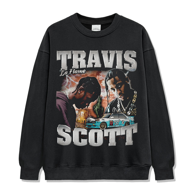 La Flame By Travis Scott Sweatshirt T-Shirts, Hoodie | CoreVibeTees.com (Image 1)