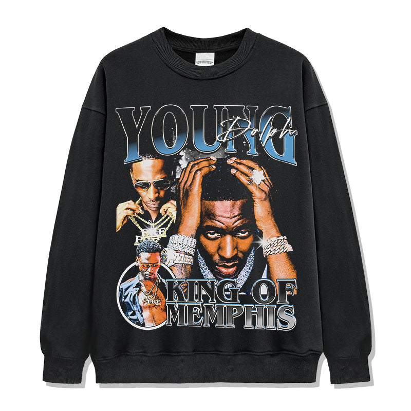 King Of Memphis By Young Dolph Sweatshirt Style001 T-Shirts, Hoodie | CoreVibeTees.com (Image 2)