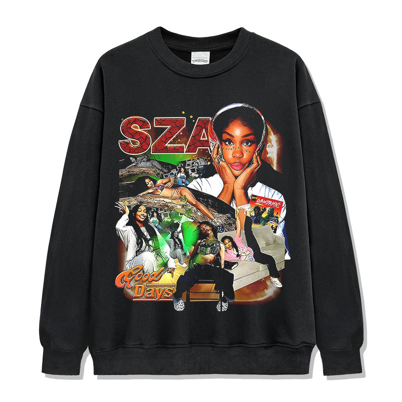 Good Days By Sza Sweatshirt T-Shirts, Hoodie | CoreVibeTees.com (Image 1)