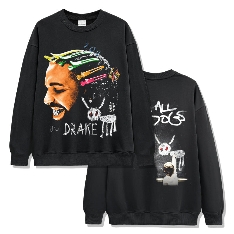For All the Dogs By Drake Sweatshirt Style002 T-Shirts, Hoodie | CoreVibeTees.com (Image 1)