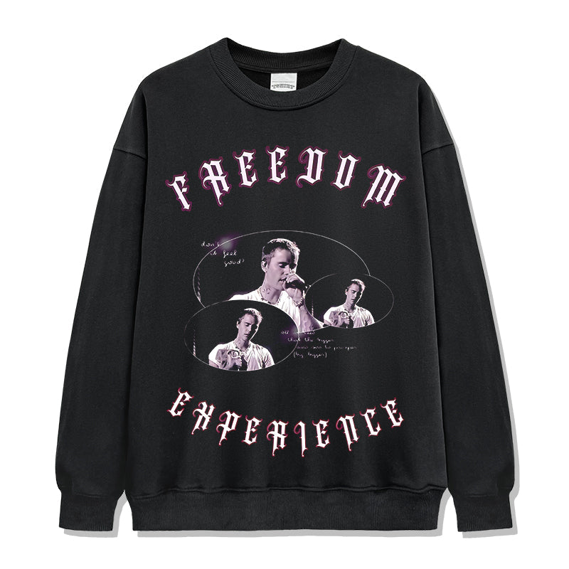 Freedom Experience By Justin Bieber Sweatshirt T-Shirts, Hoodie | CoreVibeTees.com (Image 1)