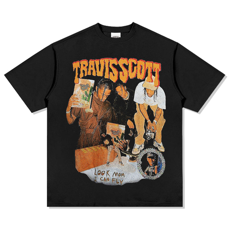 Look Mom I Can Fly By Travis Scott TEE Style001 Hoodie, Sweatshirt | CoreVibeTees.com (Image 1)