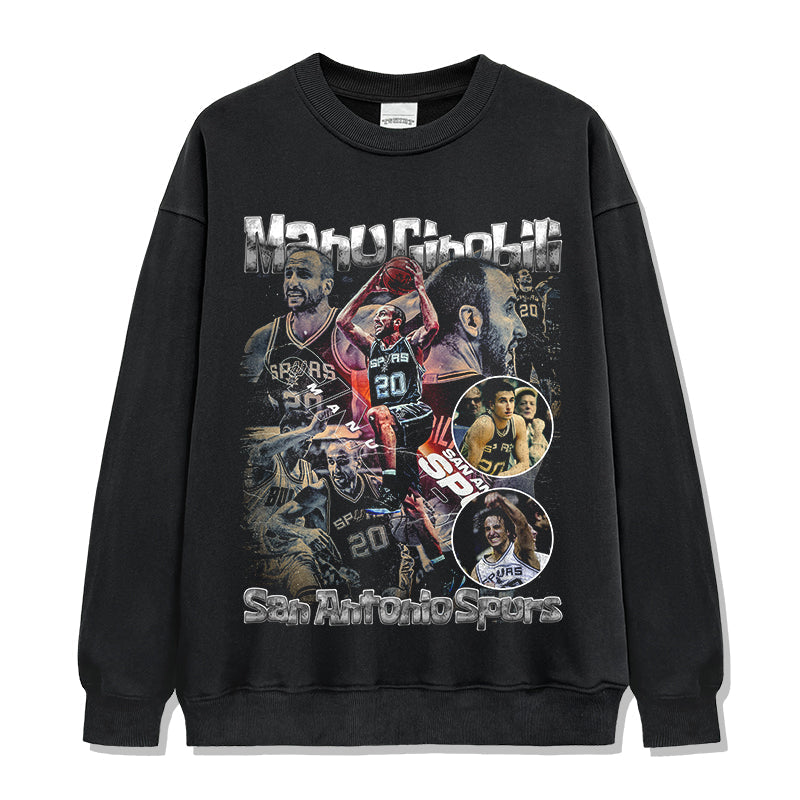 Manu Ginobili Sweatshirt NBA T-Shirts, Hoodie | CoreVibeTees.com (Image 1)