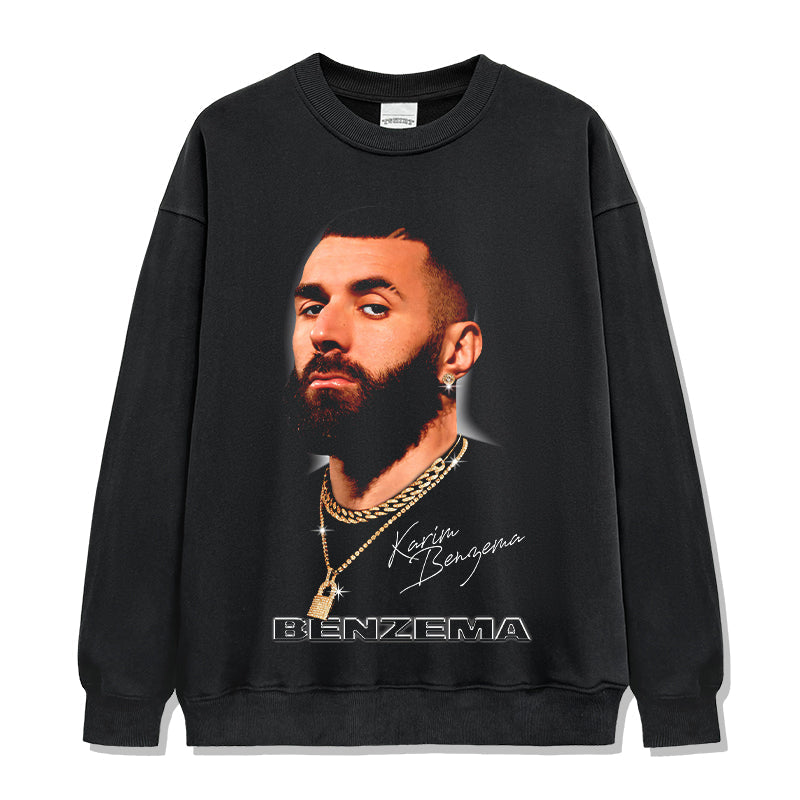 karim Benzema â€œSignatureâ€ Sweatshirt Style001 T-Shirts, Hoodie | CoreVibeTees.com (Image 1)