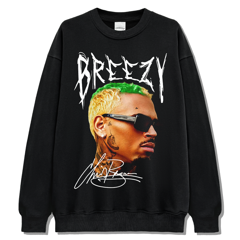 Breezy Chris Brown Signature Sweatshirt T-Shirts, Hoodie | CoreVibeTees.com (Image 1)