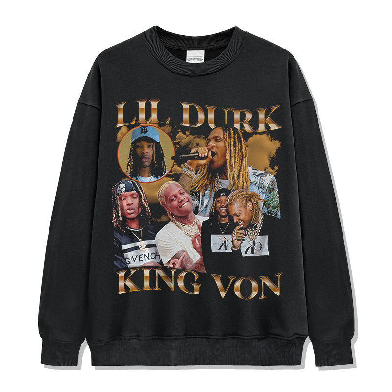 Lil Durk King Von Sweatshirt T-Shirts, Hoodie | CoreVibeTees.com (Image 1)