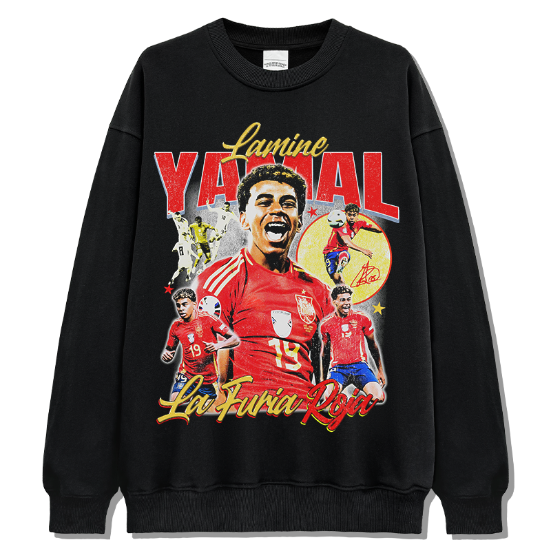 Lamine Yamal "La Furia Roja"Sweatshirt T-Shirts, Hoodie | CoreVibeTees.com (Image 1)