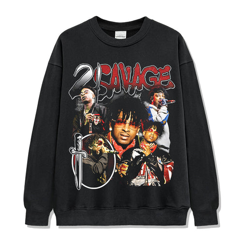 21 Savage Sweatshirt Style002 T-Shirts, Hoodie | CoreVibeTees.com (Image 1)