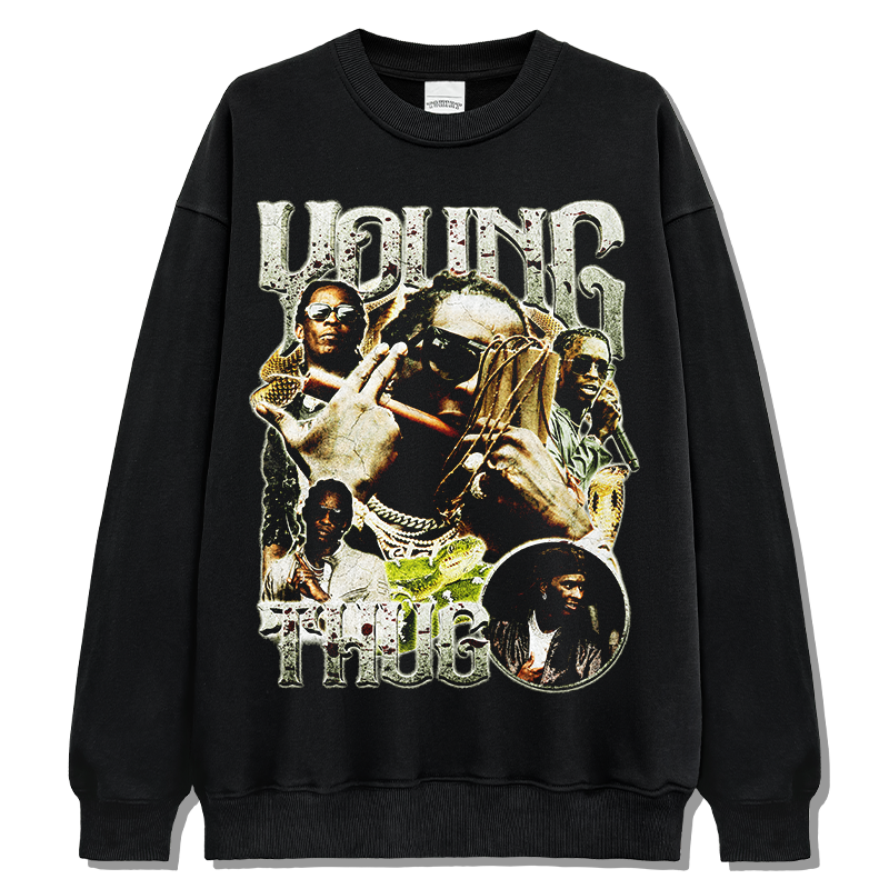 Young Thug Sweatshirt Style003 T-Shirts, Hoodie | CoreVibeTees.com (Image 1)