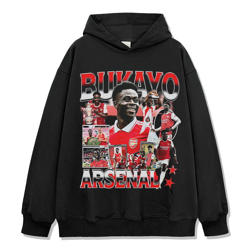 Arsenal By Bukayo Saka Hoodie T-Shirts, Sweatshirt | CoreVibeTees.com (Image 1)