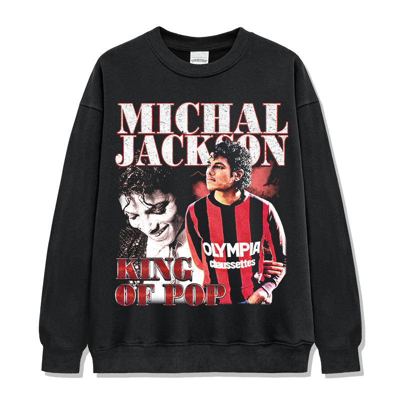King Of Pop By Michael Jackson Sweatshirt T-Shirts, Hoodie | CoreVibeTees.com (Image 1)