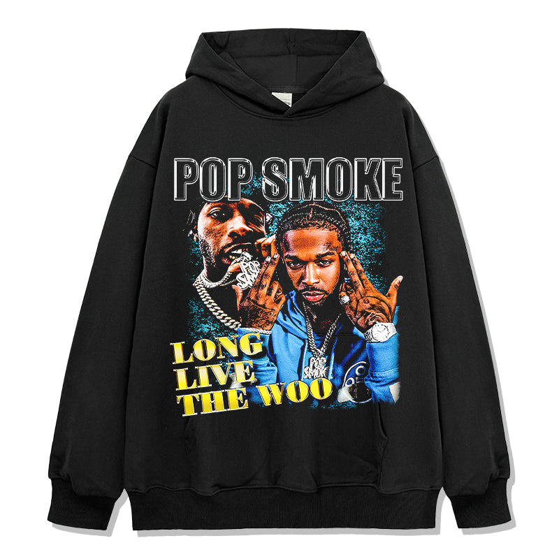 Long Live The Woo By Popsmoke Hoodie T-Shirts, Sweatshirt | CoreVibeTees.com (Image 1)