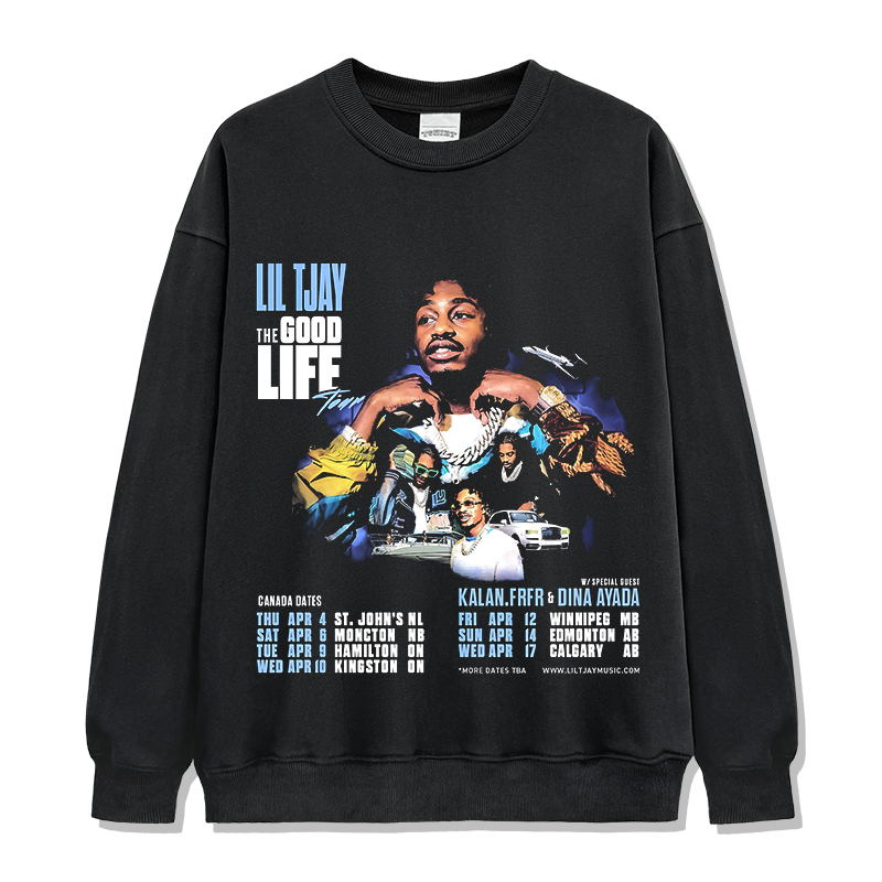The Good Life By Lil Tjay Sweatshirt T-Shirts, Hoodie | CoreVibeTees.com (Image 1)