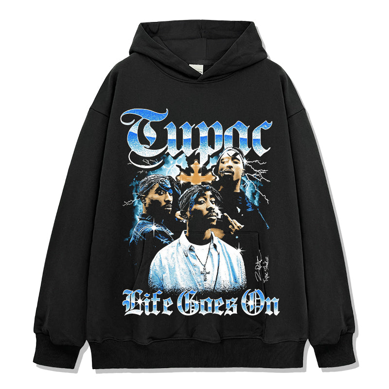 Life Goes On By Tupac Shakur Signature Hoodie T-Shirts, Sweatshirt | CoreVibeTees.com (Image 1)