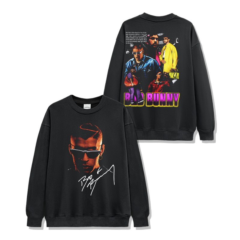 Bad Bunny Signature Sweatshirt T-Shirts, Hoodie | CoreVibeTees.com (Image 1)