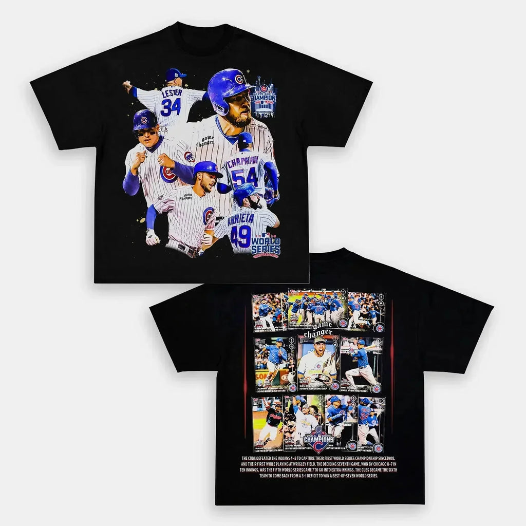 World Series champion Cubs  Back Design TEE Hoodie, Sweatshirt | CoreVibeTees.com (Image 1)
