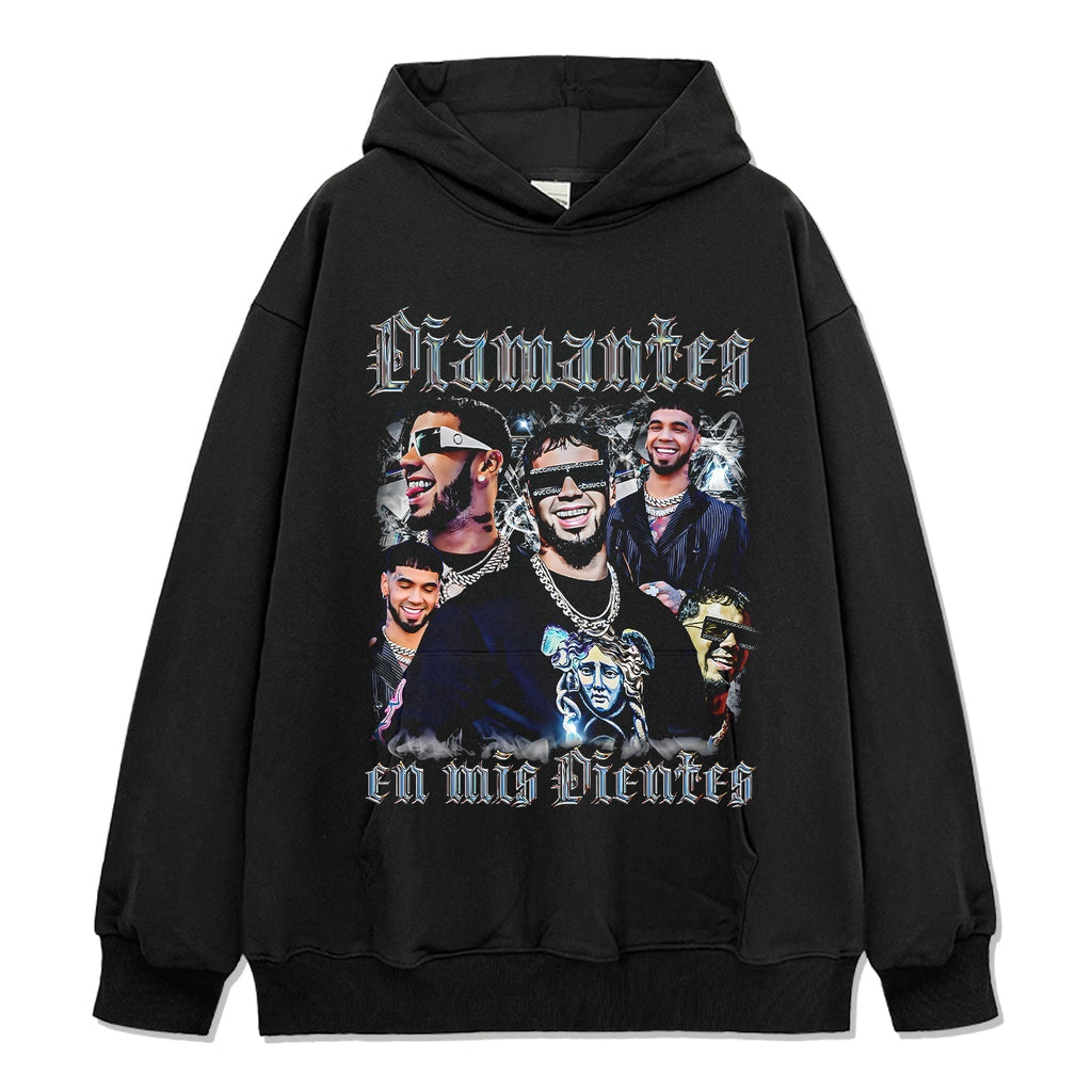 Diamantes En Mis Dientes By Anuel Aa Hoodie T-Shirts, Sweatshirt | CoreVibeTees.com (Image 1)