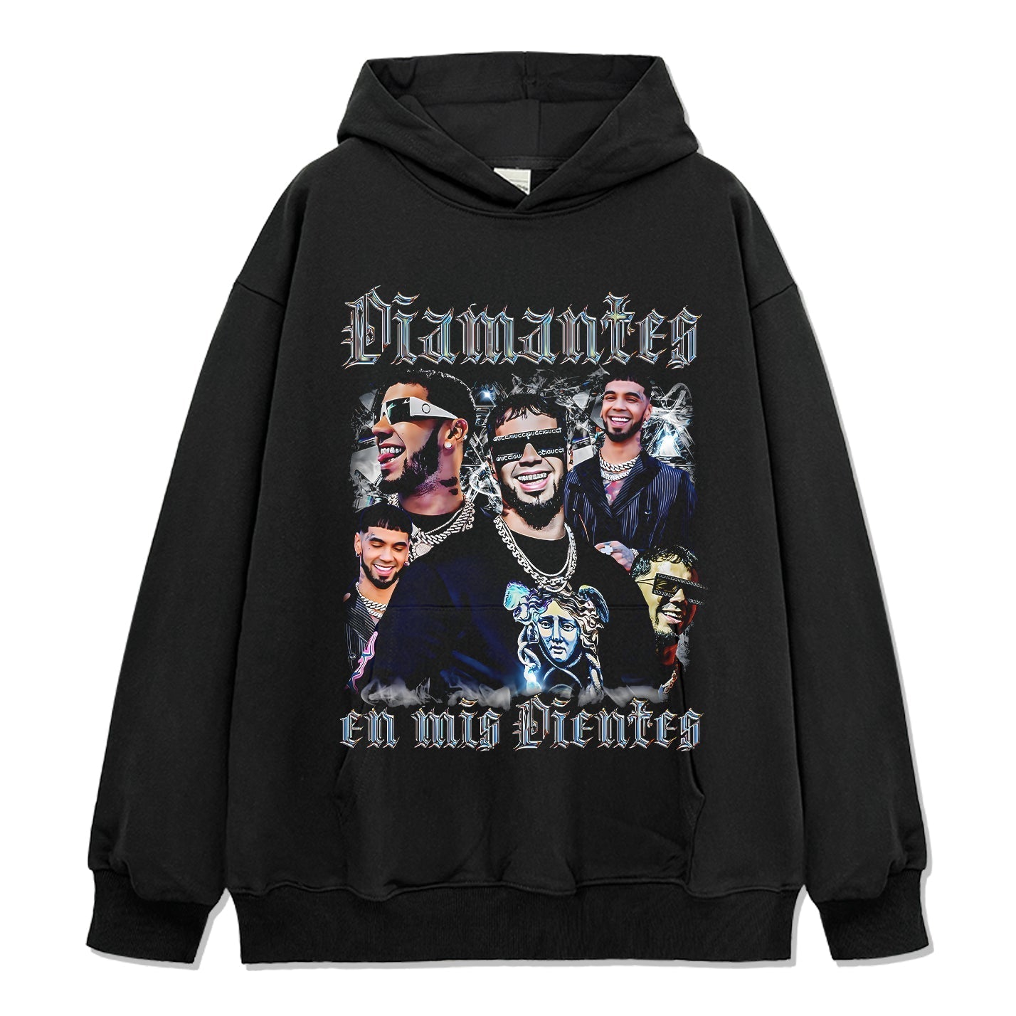 Diamantes En Mis Dientes By Anuel Aa Hoodie T-Shirts, Sweatshirt | CoreVibeTees.com (Image 1)