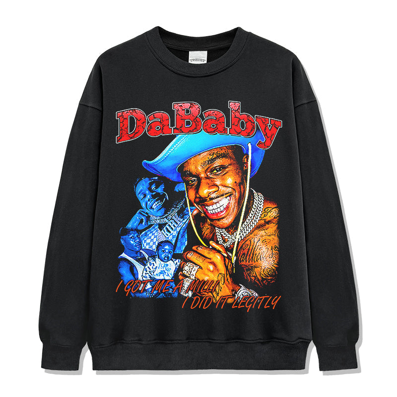 I Got A Milli I Did It Legitly By DaBaby Sweatshirt T-Shirts, Hoodie | CoreVibeTees.com (Image 1)