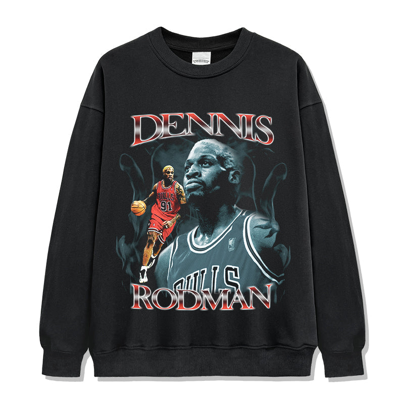 Dennis Rodman Sweatshirt NBA T-Shirts, Hoodie | CoreVibeTees.com (Image 1)