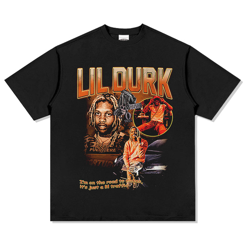 I Am on the Road to Riches,its Just a Lil Traffic by Lil Durk TEE Hoodie, Sweatshirt | CoreVibeTees.com (Image 1)