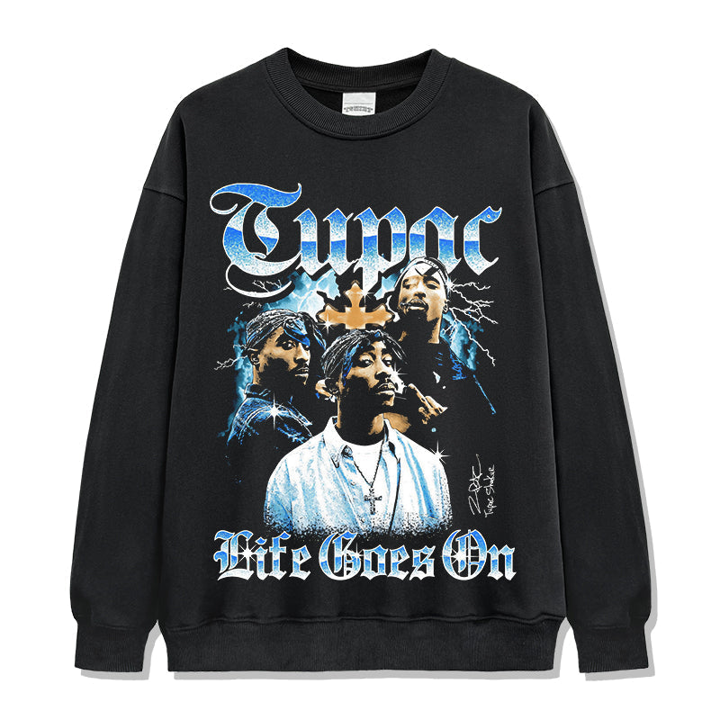 Life Goes On By Tupac Shakur Signature Sweatshirt T-Shirts, Hoodie | CoreVibeTees.com (Image 1)