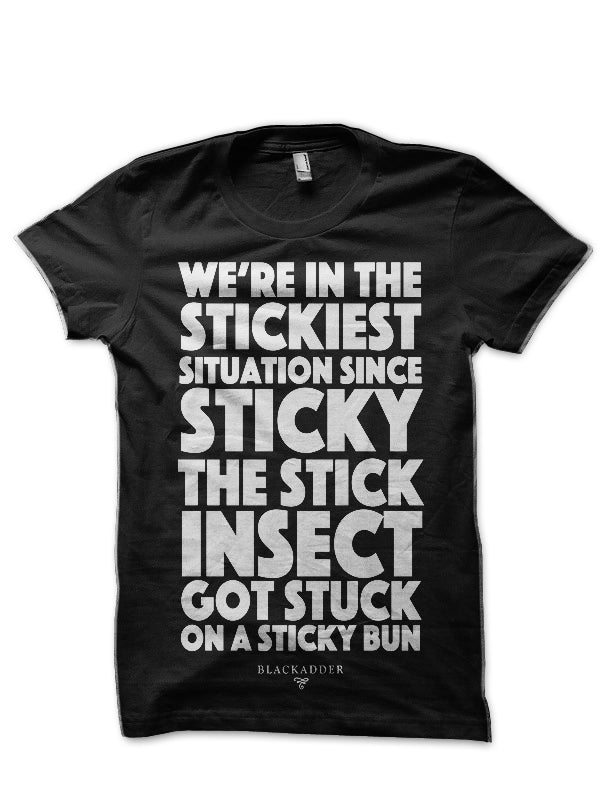 Blackadder Quote Black T-Shirt Hoodie, Sweatshirt | CoreVibeTees.com