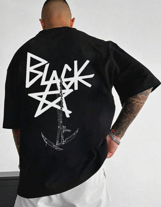 Blackstar X Chain Scythe, Classic T-shirt Cotton, Soul Eater shirt Anime Oversize 2025 Classic Menswear